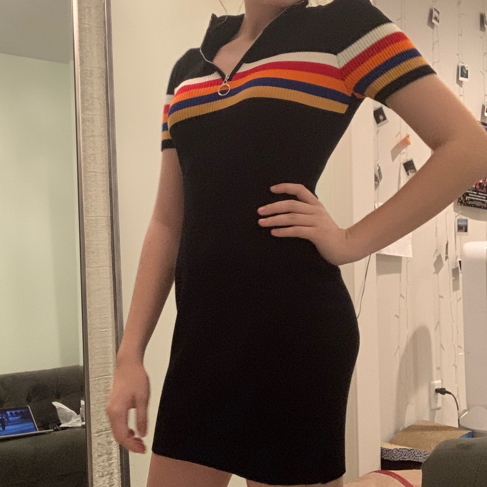 Quarter Zip Body-con Dress